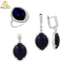 Gümüş zirkon taşlı set